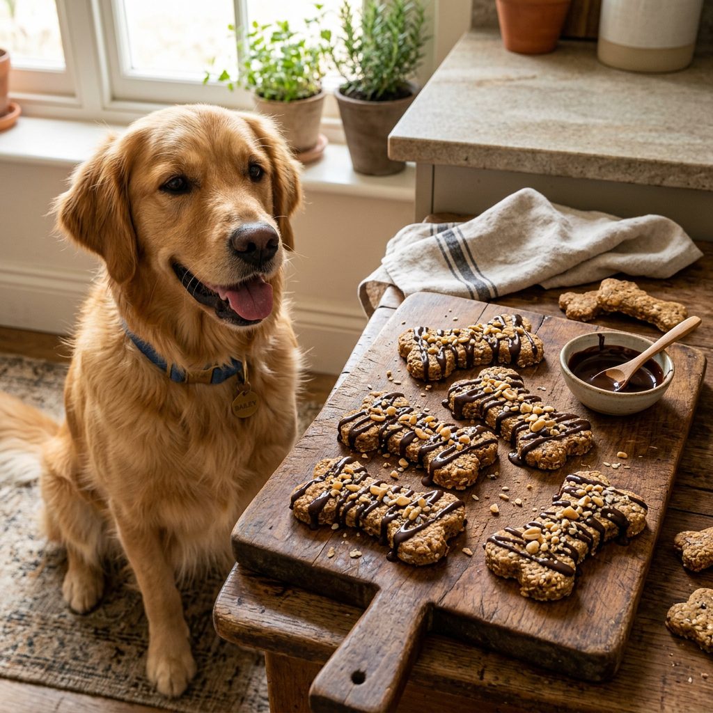 Better Than Chocolate! The Gorgeous Carob Drizzle Biscuits Your Dog Deserves!