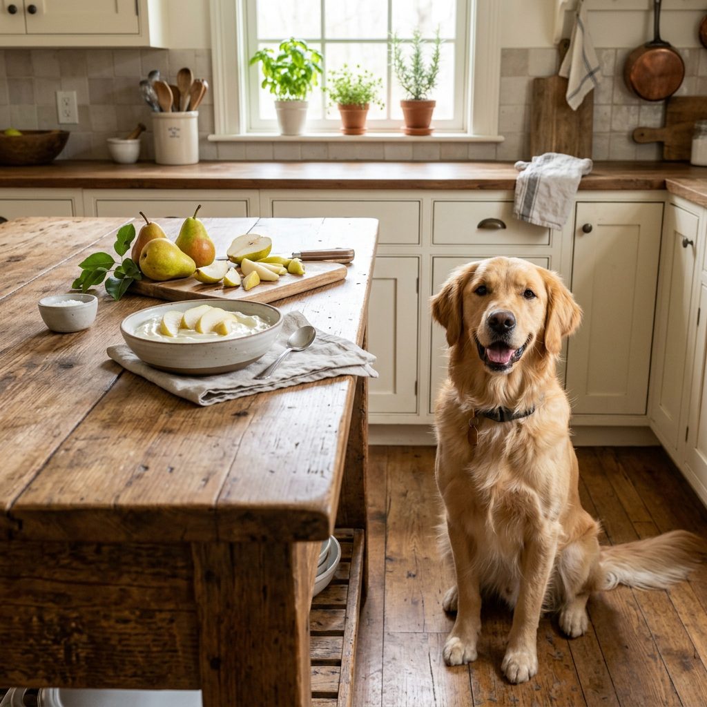 Better Than Probiotics: This Easy Yogurt & Pear Dog Treat Cures Smelly Farts Fast!