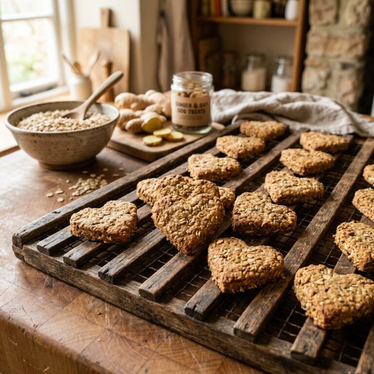 Does Your Dog Throw Up in the Car? Try These Ginger Oat Dog Biscuits Tonight!