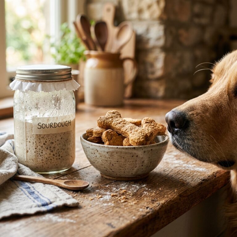 Don't Throw It Out! Bake These Crispy Sourdough Discard & Chicken Broth Dog Biscuits Tonight!