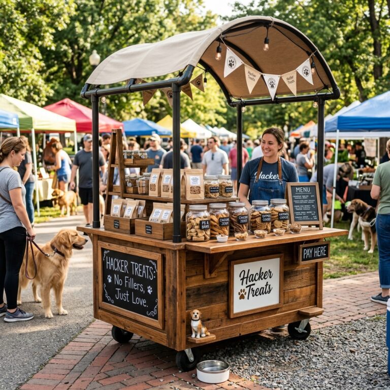 How I Built A Mobile Dog Bakery Cart For Under $100 (And Made $2k In One Weekend)