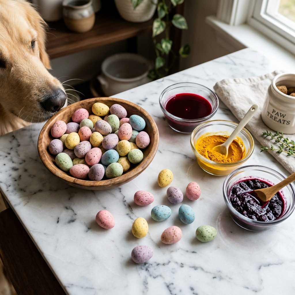 How to Bake Viral Pastel Easter Egg Dog Treats Using 100% All-Natural Plant Dyes!