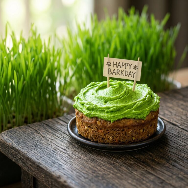 How to Make Vibrant Green Dog Cake Frosting with Wheatgrass (100% Natural & Safe!)