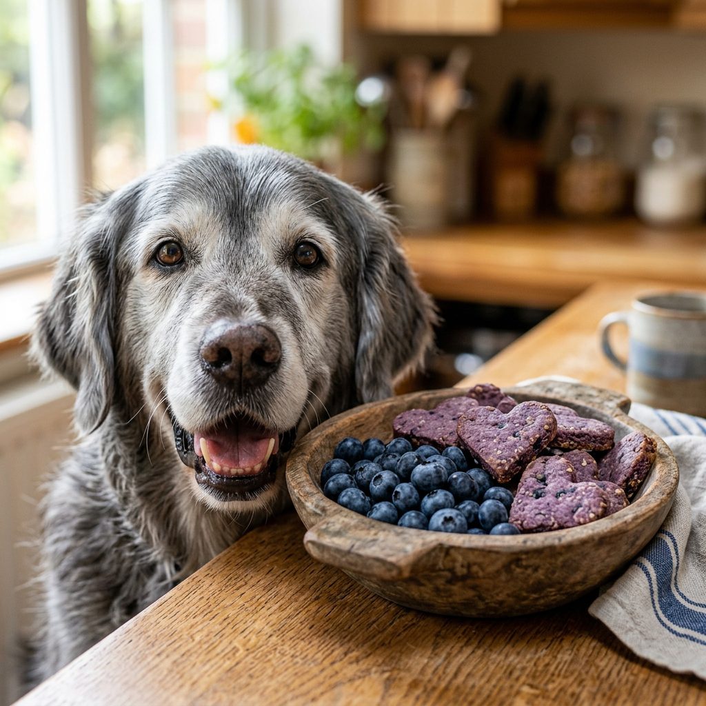 Keep Their Mind Sharp! Anti-Oxidant Rich Blueberry Senior Dog Treats For Aging Pups!