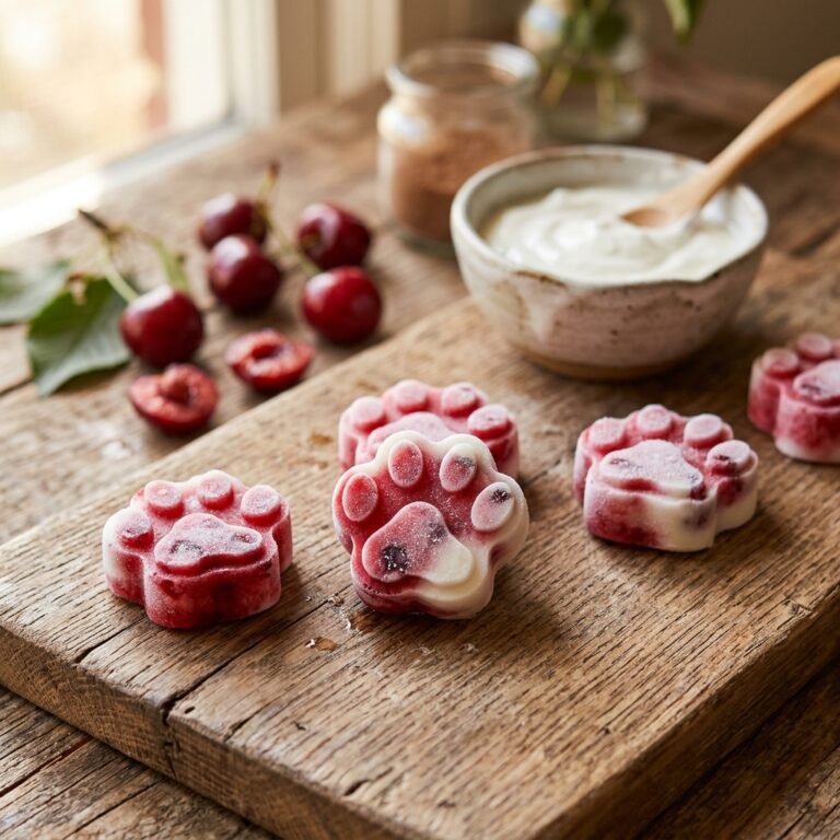 Keep Your Pup Cool! These Sweet Frozen Cherry & Yogurt Bites Are the Ultimate Summer Jam