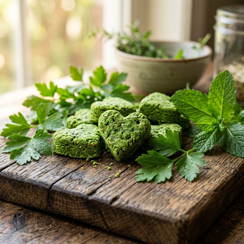 Kiss Your Dog's Bad Breath Goodbye Forever With These 10-Minute Chlorophyll Treats!