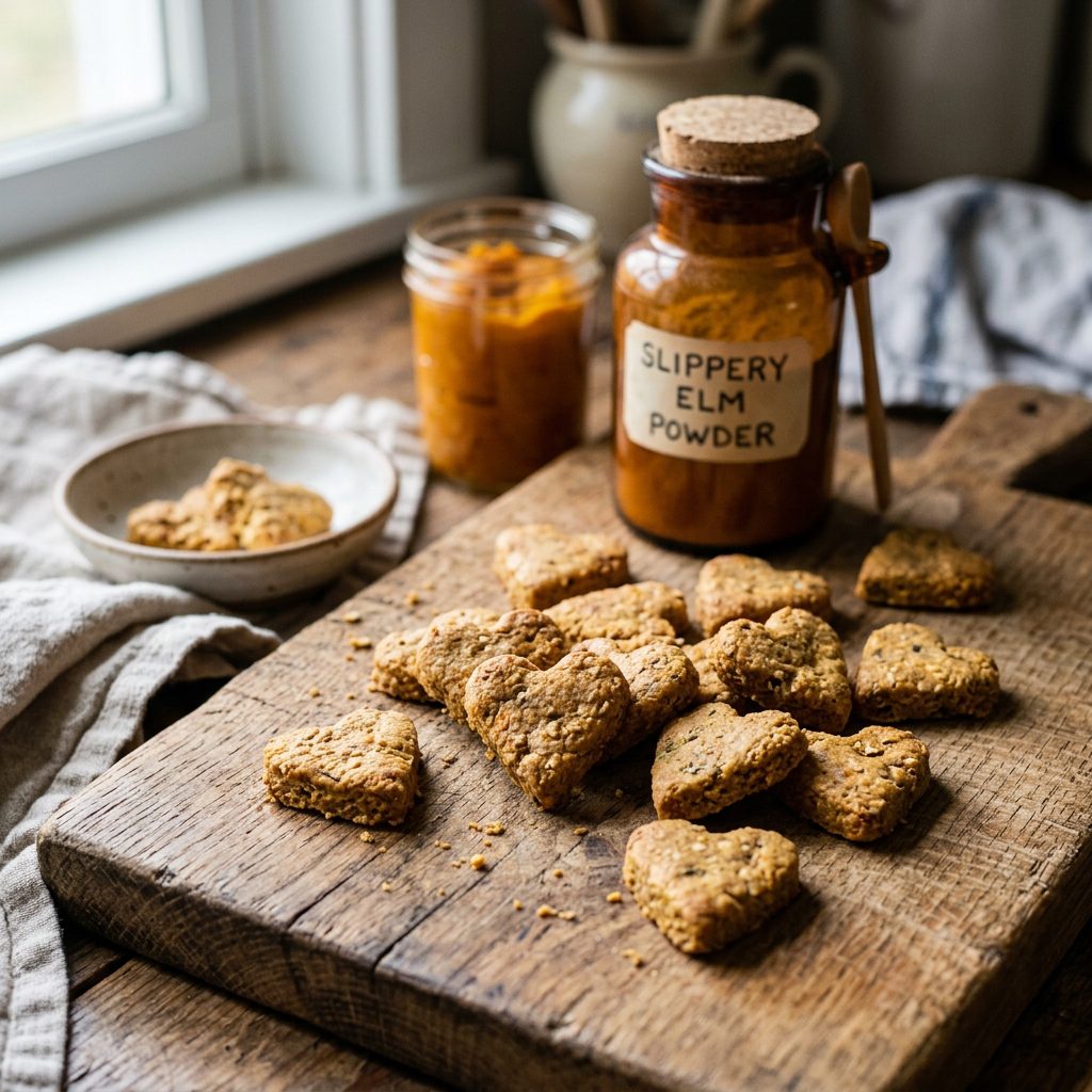 No More Diarrhea! These Homemade Slippery Elm Biscuits Soothe Sensitive Dog Stomachs Instantly