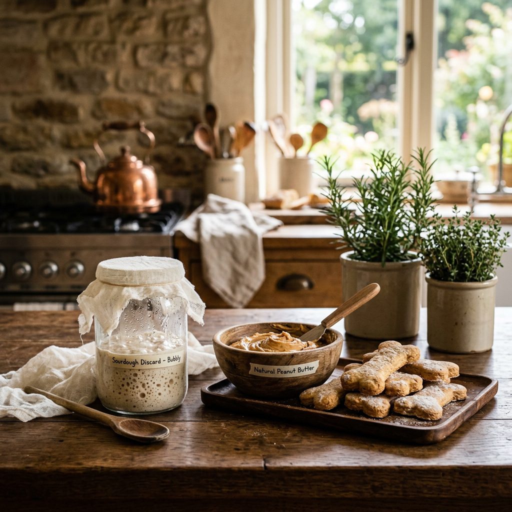 Stop Throwing Away Discard! These Sourdough Peanut Butter Dog Biscuits Are a Game Changer