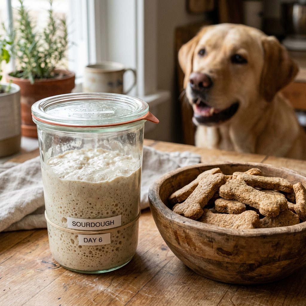 Stop Throwing Away Your Starter! Make These Active Sourdough Starter Dog Biscuits Instead
