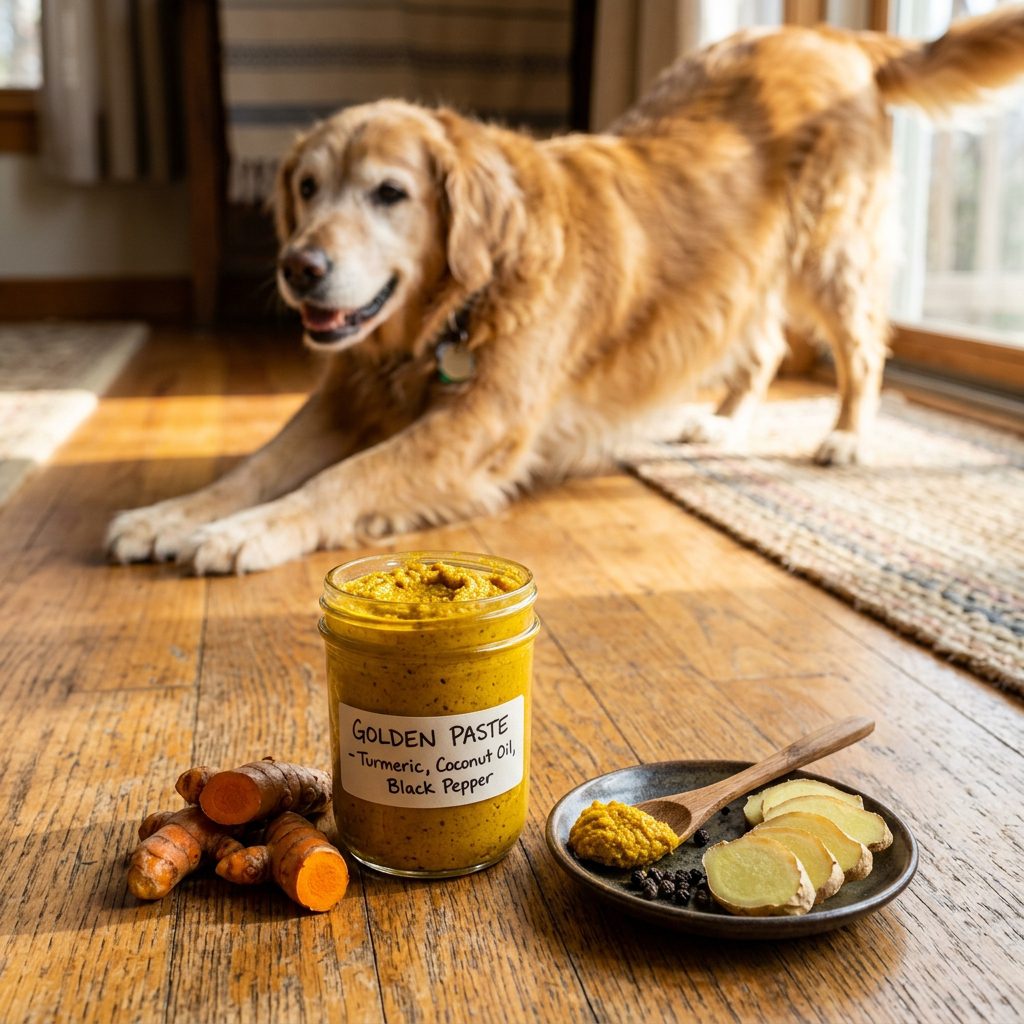 The Anti-Inflammatory Golden Paste & Ginger Bites That Will Make Your Senior Dog Run Like a Puppy Again