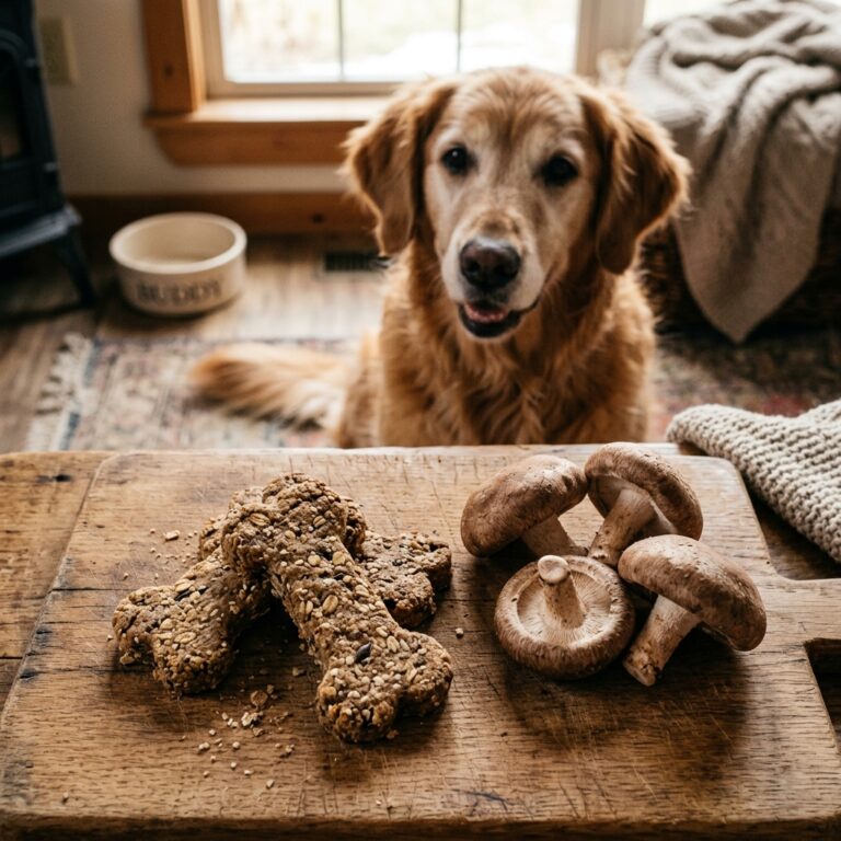 The Immune-Boosting Shiitake Mushroom Biscuit That Keeps Senior Dogs Young