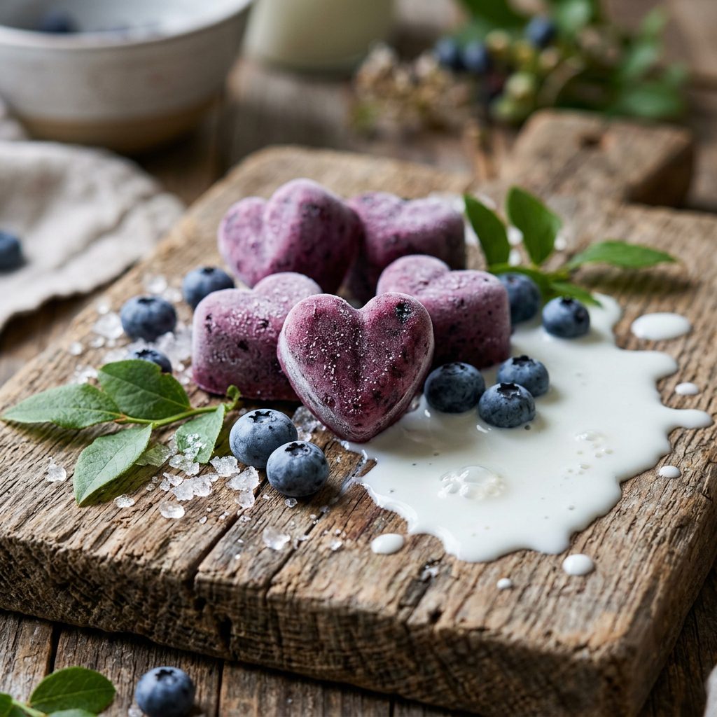 The Itchy Skin Miracle Treat: Goat Milk Kefir & Blueberry Frozen Hearts You Need to Make!