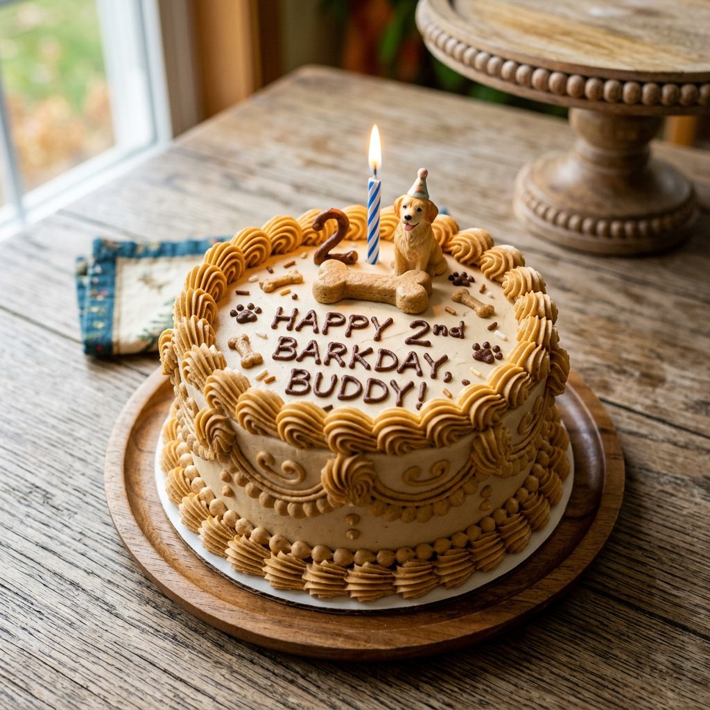 The Secret to Perfect Borders: Yogurt and Peanut Butter Dog Cake Icing That Holds Its Shape