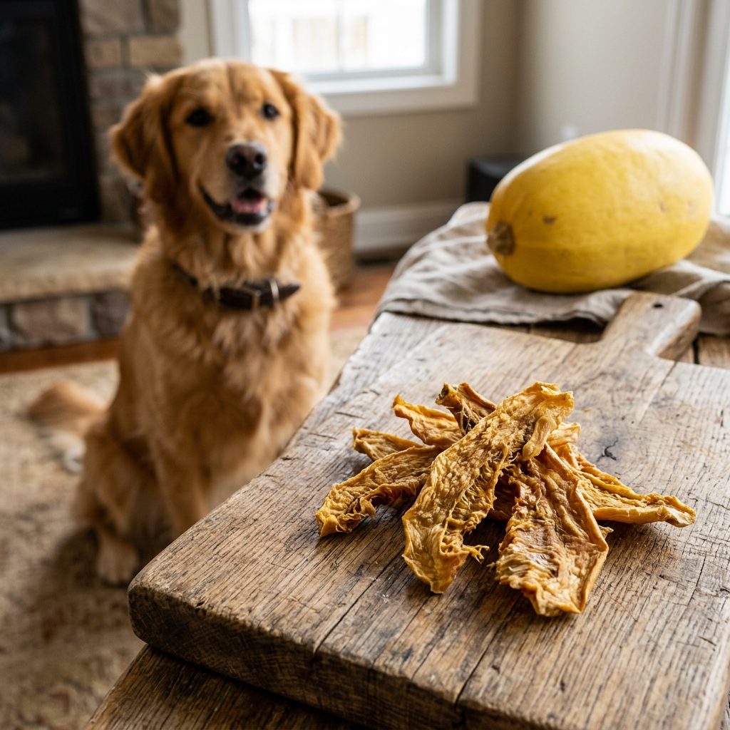 The Ultimate Dieter's Crunch: Low Calorie Spaghetti Squash Dog Treats for Overweight Pups!
