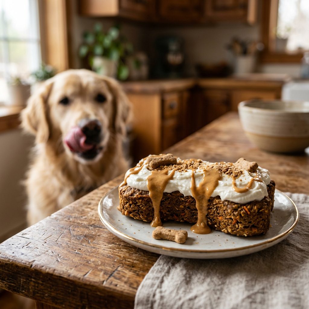 The Ultimate Peanut Butter Pumpkin Dog Birthday Cake (No Baking Skills Required!)