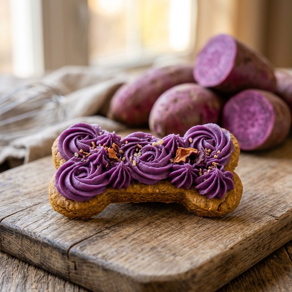 The Vibrant Purple Dog Cake Frosting Made Entirely From A Superfood Veggie!