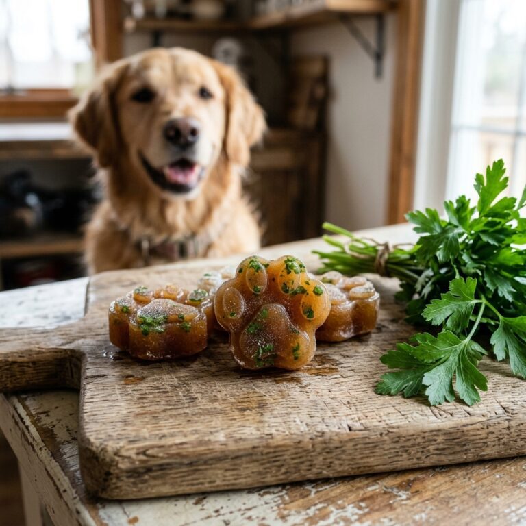 These Frozen Parsley and Bone Broth Paws Will Cure Your Dog's Bad Breath Fast