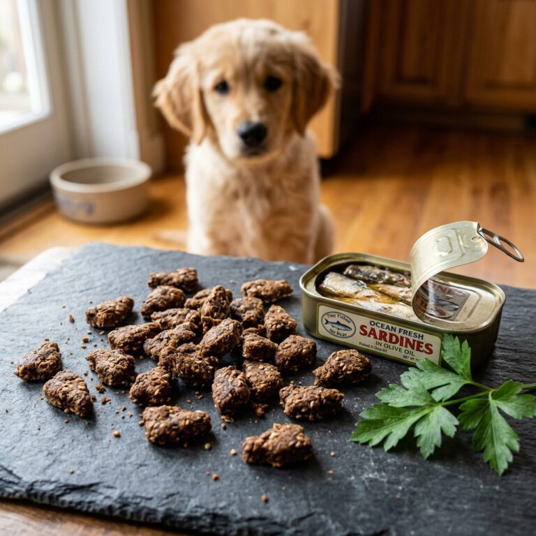 These Smelly 4-Ingredient Sardine Training Dots Make Puppies Master Any Trick