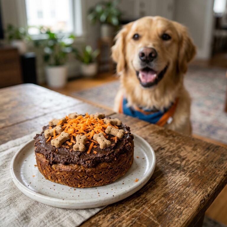 This Safe Carob and Carrot Dog Cake Will Make Your Pup's Birthday Unforgettable
