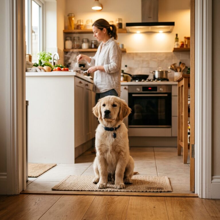5 Simple Steps To Teach Your Puppy To Stay Out Of The Kitchen Forever