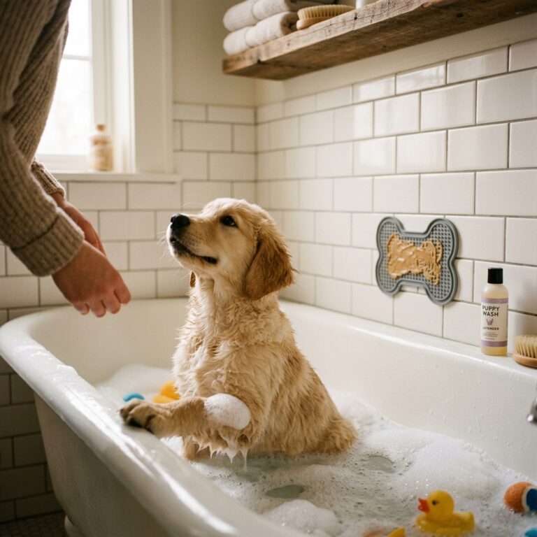 7 Genius Tricks to Stop Puppy Bath Time Terror Tonight