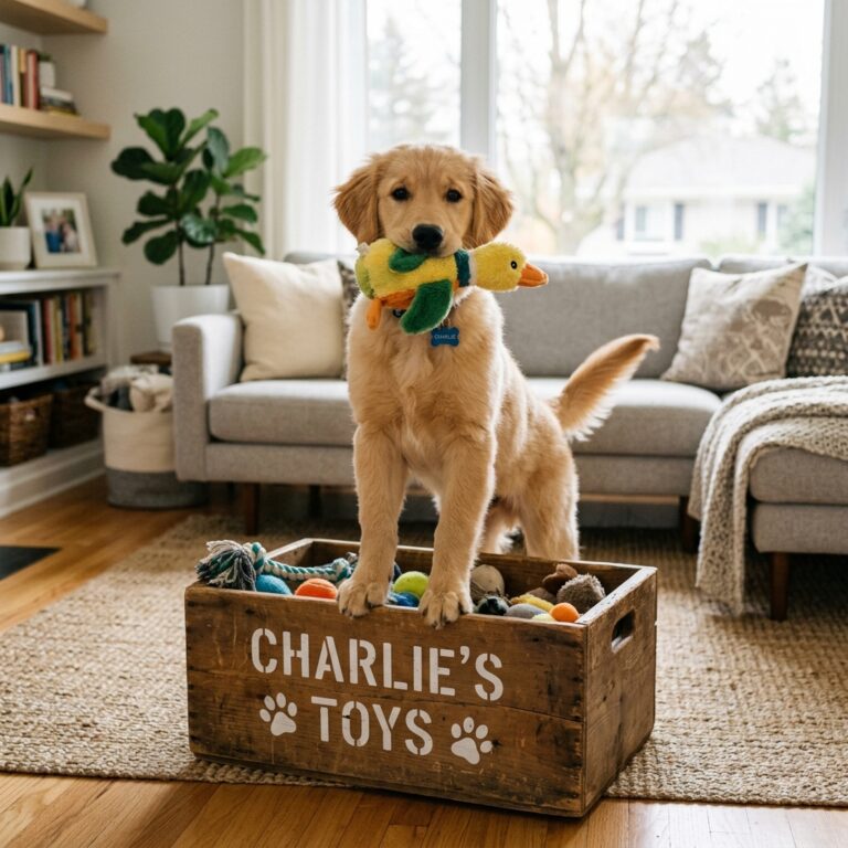 Clean House Miracle: How To Teach Your Puppy To Put Toys Away In Their Box!