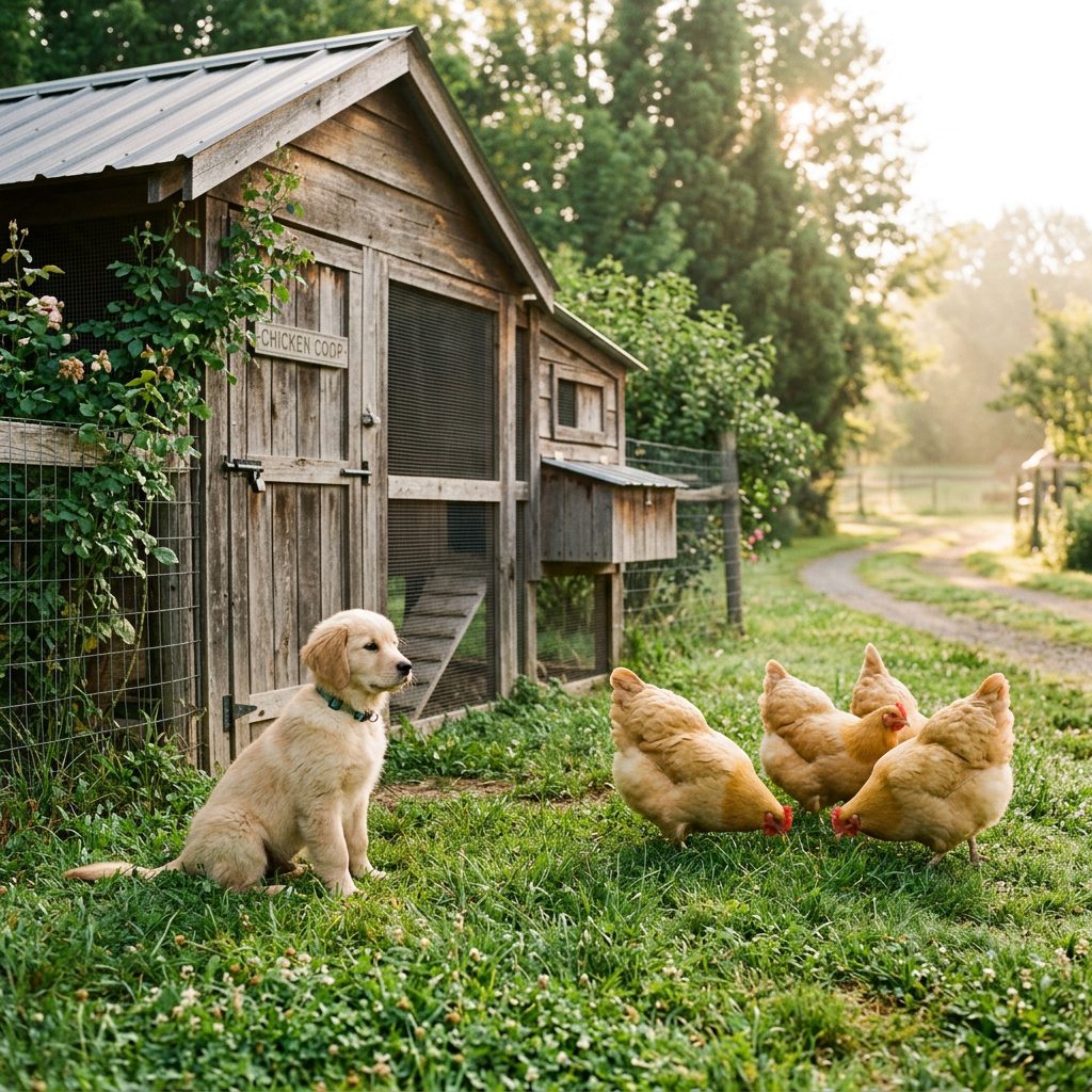 Coexistence Goals: How to Train Your Puppy to Safely Ignore Your Backyard Chickens