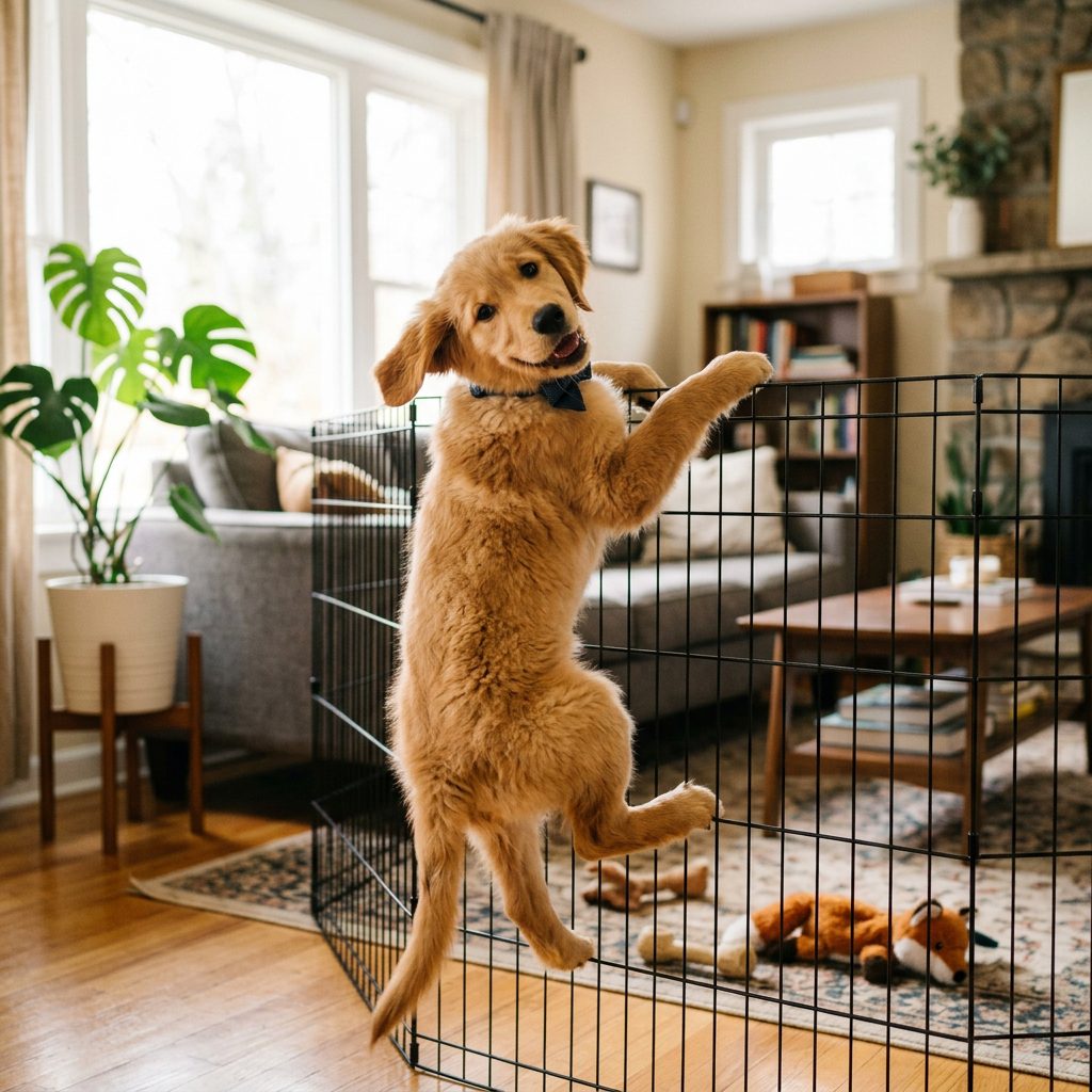 Escape Artist! The Secret 4-Step Method to Stop Your Puppy Climbing Out of the Playpen