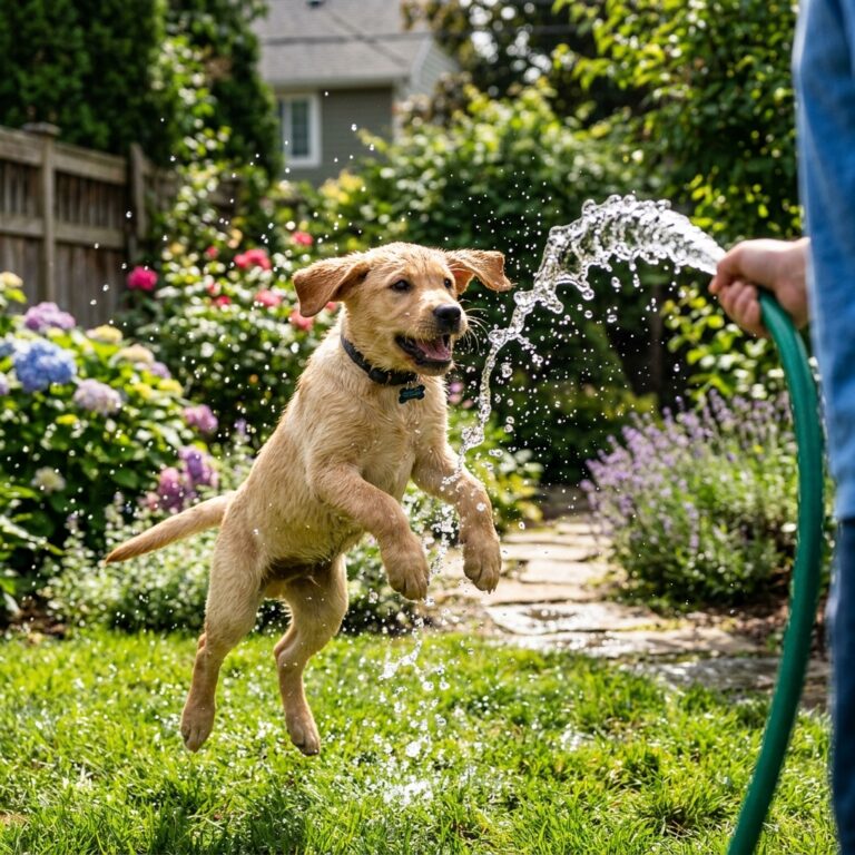 Fun or Dangerous? How to Stop Your Puppy From Obsessively Snapping at the Garden Hose