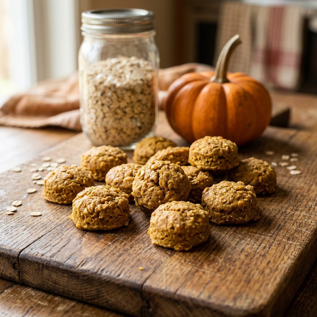 Gentle on Old Teeth: Easy Chew Senior Dog Treats With Pumpkin and Oat Flour