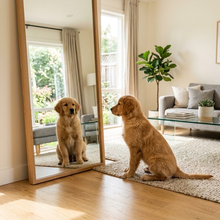 How to Stop Your Puppy Barking at Mirrors in 4 Easy Steps