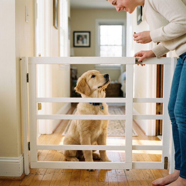 How to Teach Your Puppy to Stay Calm Behind a Baby Gate