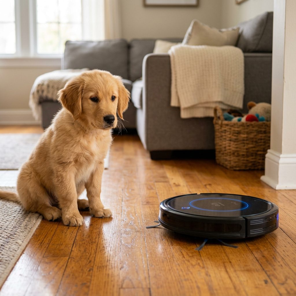 Is Your Puppy Afraid Of Robotic Vacuum Cleaners? Try This 4-Step Calm Plan