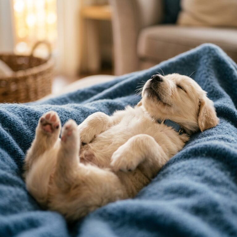 Is Your Puppy Sleeping in This Weird Position? Here's What It Means