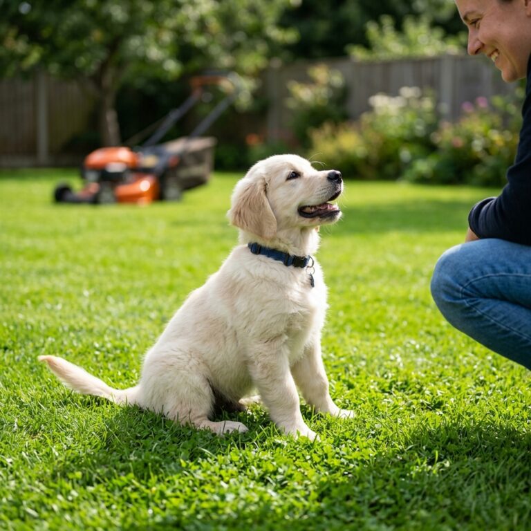 Lawn Mower Danger! How to Stop Your Puppy Chasing the Mower Before It's Too Late