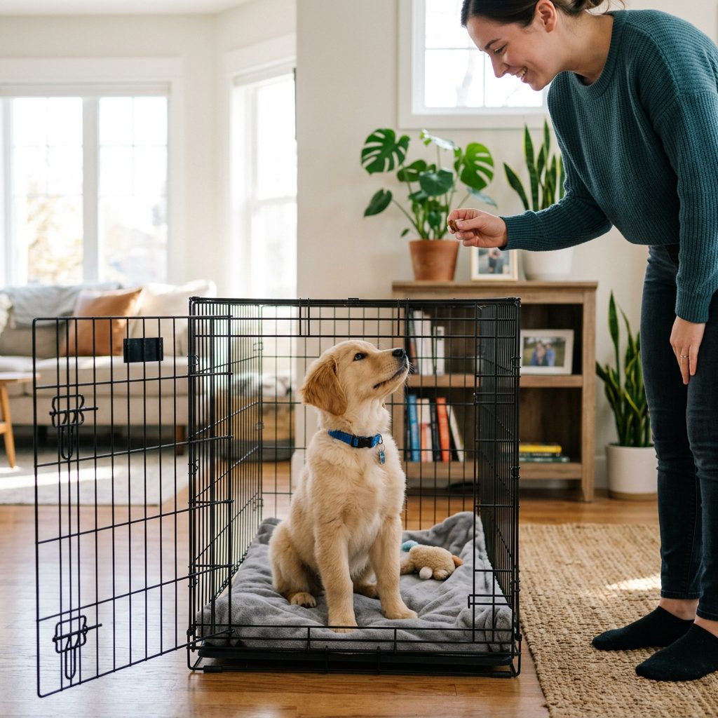 No More Bolting! The 3-Step Trick to Teach Your Puppy to Wait Calmly at the Crate Door