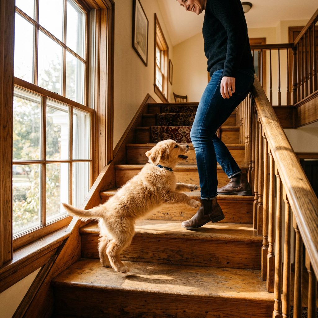 Ouch! How to Stop a Puppy From Nipping Your Ankles Every Time You Walk Downstairs