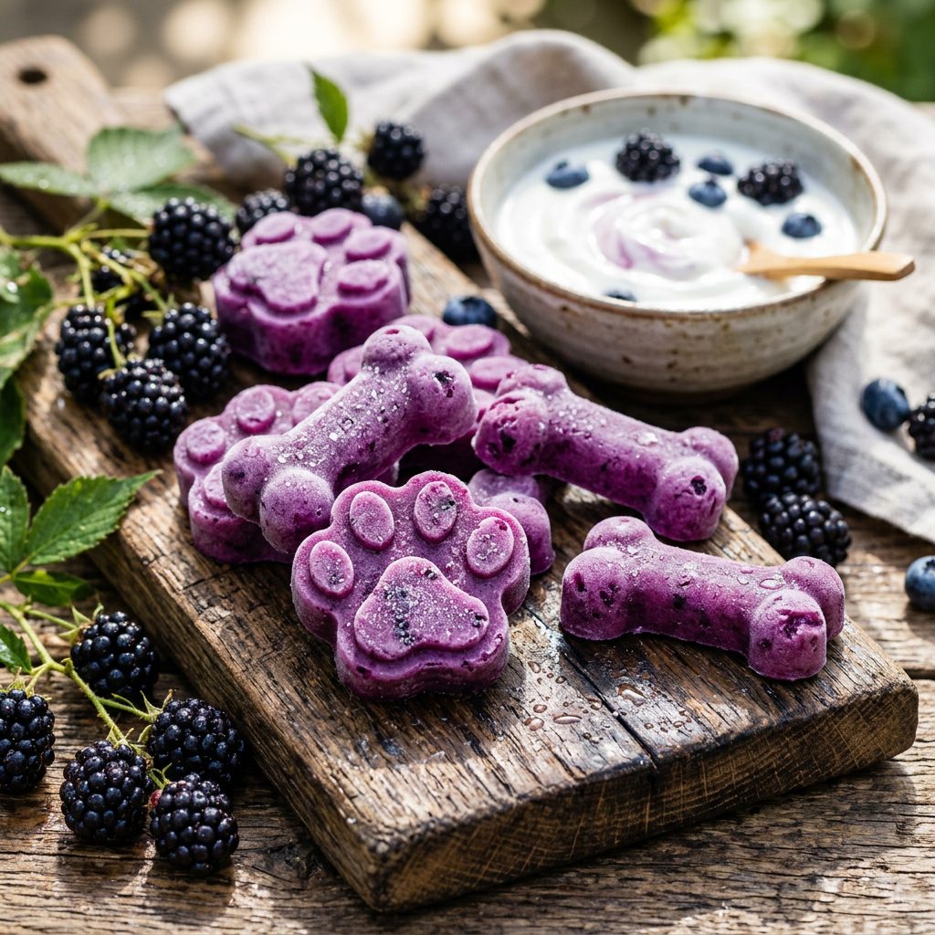 Purple Power: These 2-Ingredient Frozen Blackberry Dog Treats Are The Ultimate Summer Cool Down!