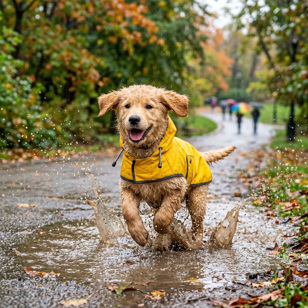 Raincoat Struggle? How to Train Your Puppy to Love Wearing Rain Gear Without Freezing