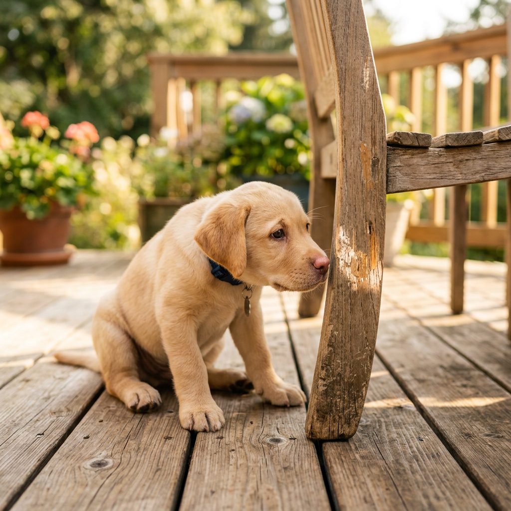 Save Your Deck! 5 Easy Ways to Stop Your Puppy From Chewing Your Wood Patio Furniture