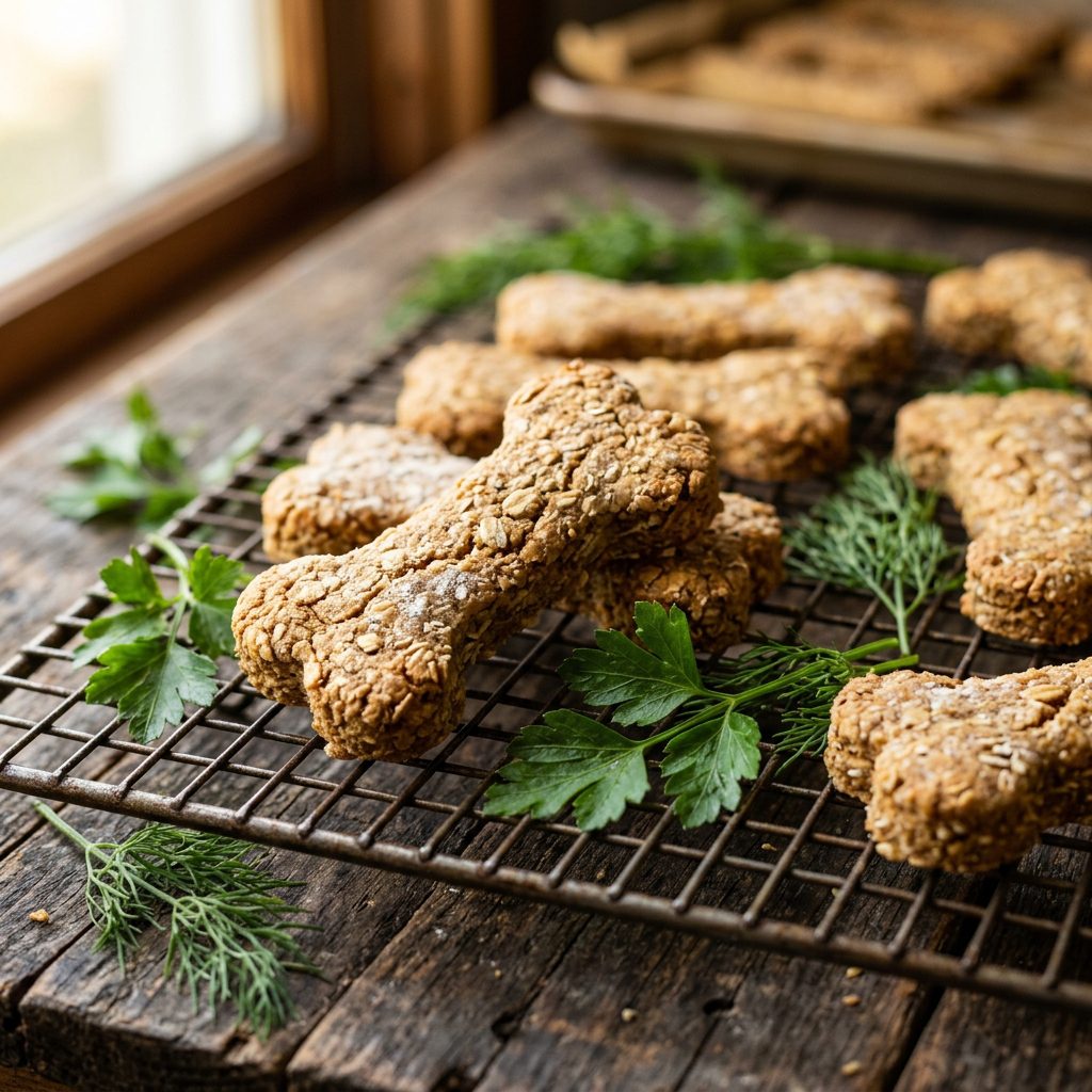 Say Goodbye to Stinky Dog Breath Instantly With These Dill and Parsley Biscuits!