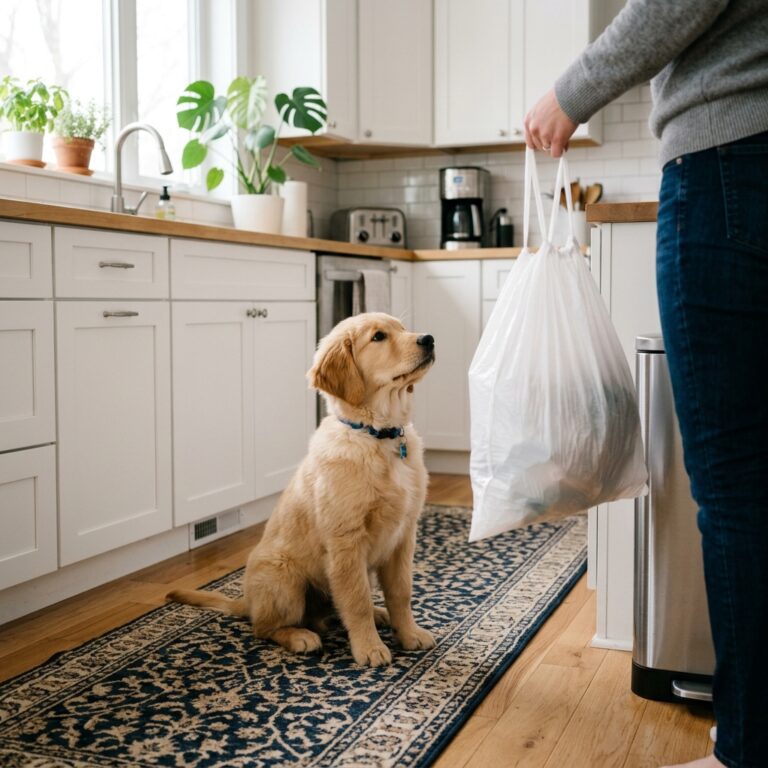 Scared of a Bag? How to Stop Your Puppy Barking at Plastic Trash Bags Forever