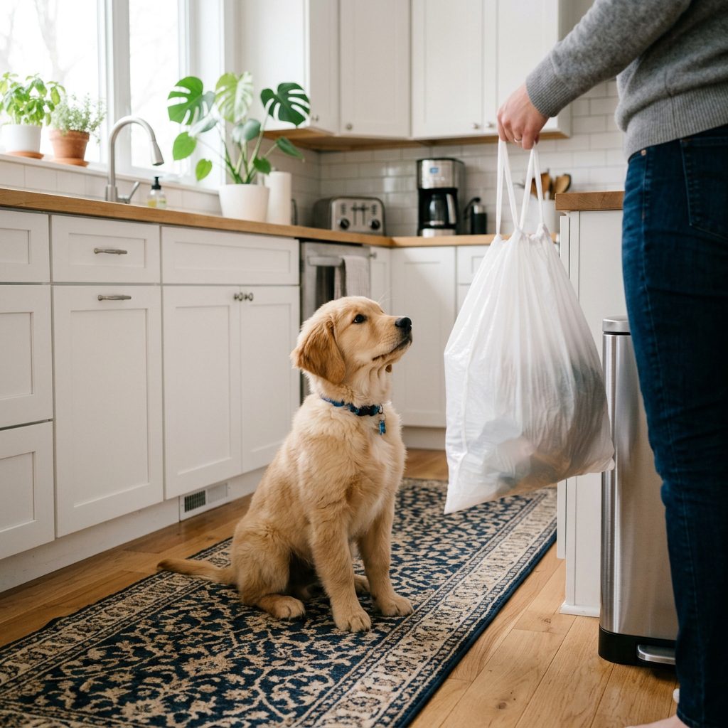Scared of a Bag? How to Stop Your Puppy Barking at Plastic Trash Bags Forever