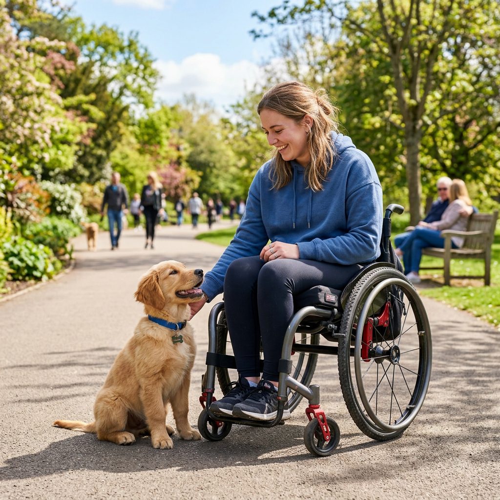 Socialize Puppy To Wheelchairs And Crutches: 6 Easy Steps For Fear-Free Training