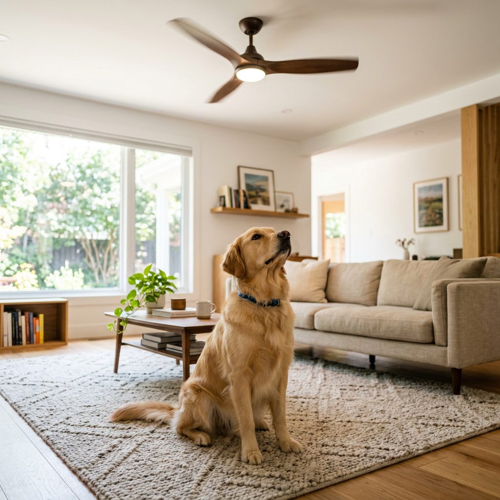 Soothe Your Spooked Pup: Stopping Ceiling Fan Fear Instantly