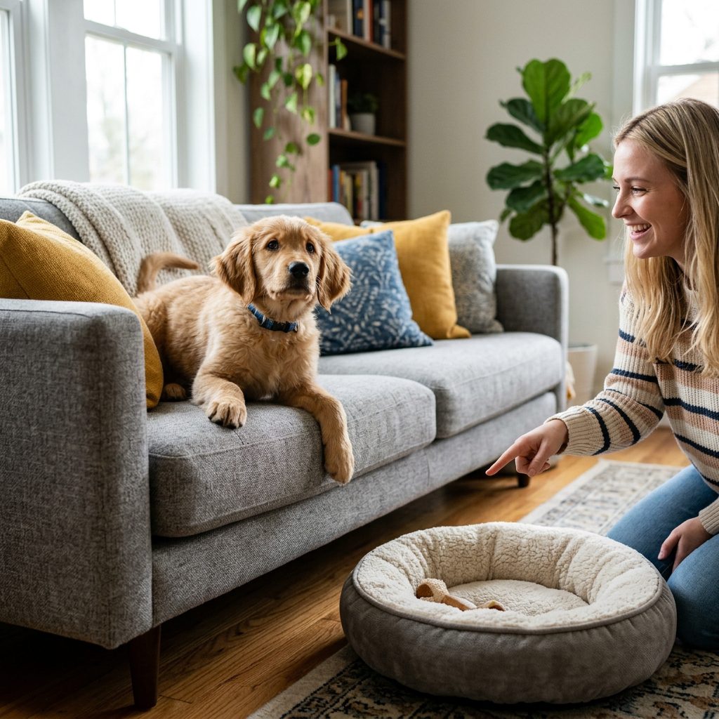 Stop Puppy From Jumping On Couch: 4 Golden Rules For Boundary Training