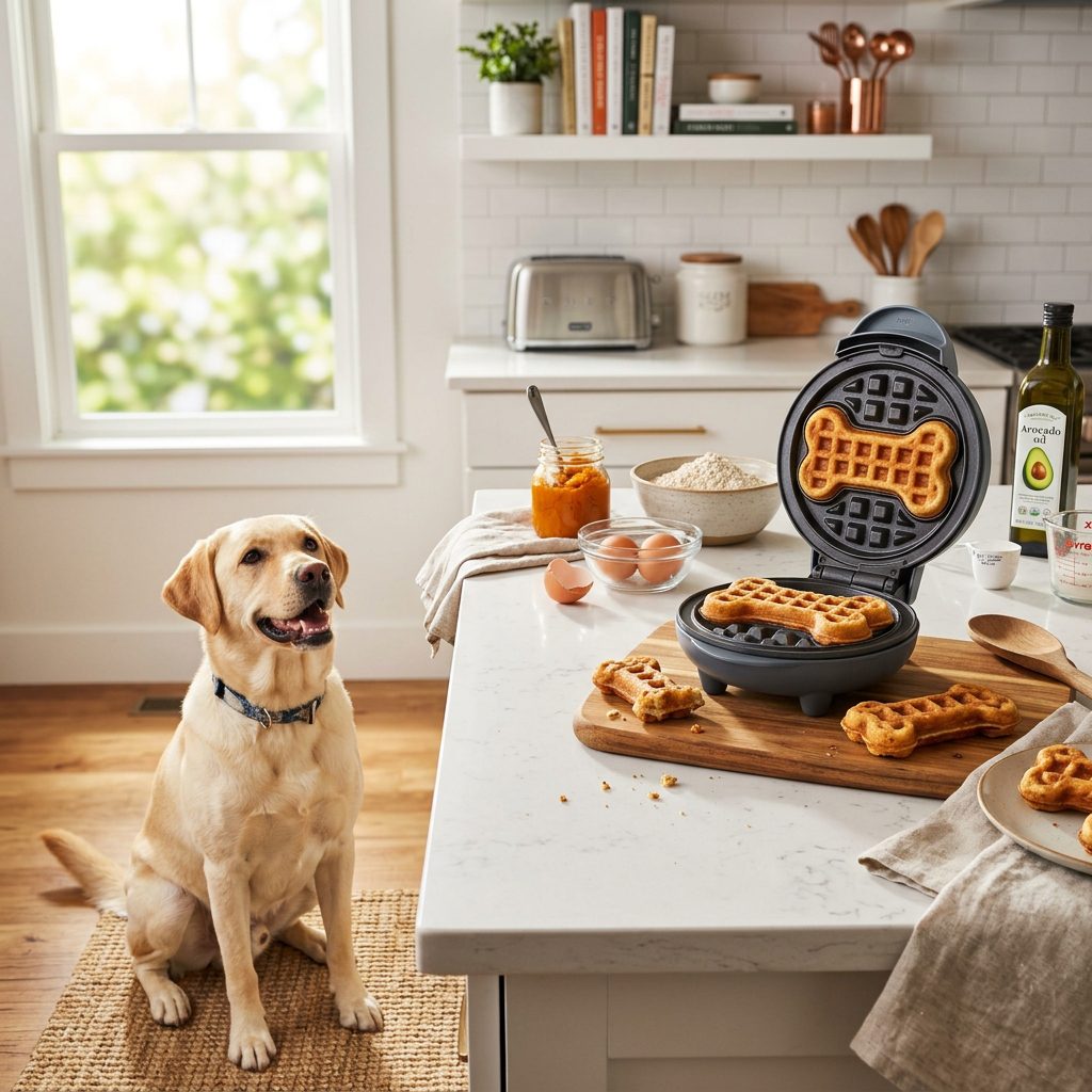 The 3-Minute Waffle Maker Hack for Fresh, Hot Dog Treats Your Pup Will Beg For!