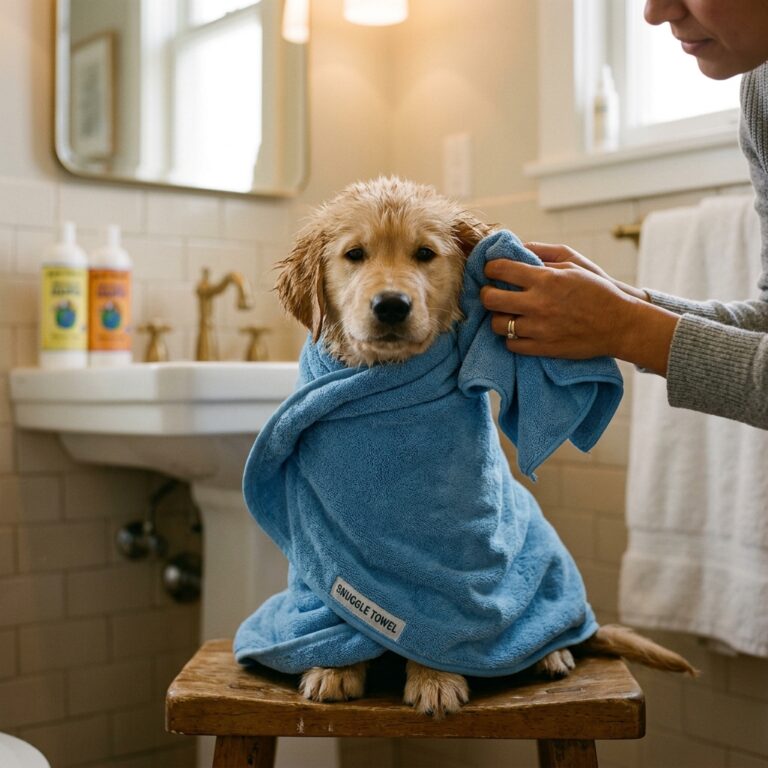 The Towel Dry Trick: Stop Your Wet Puppy Biting You After Baths