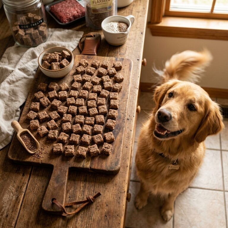 This 4-Ingredient Microwave Ground Beef and Flaxseed Dog Treat Ready in Under 5 Minutes!