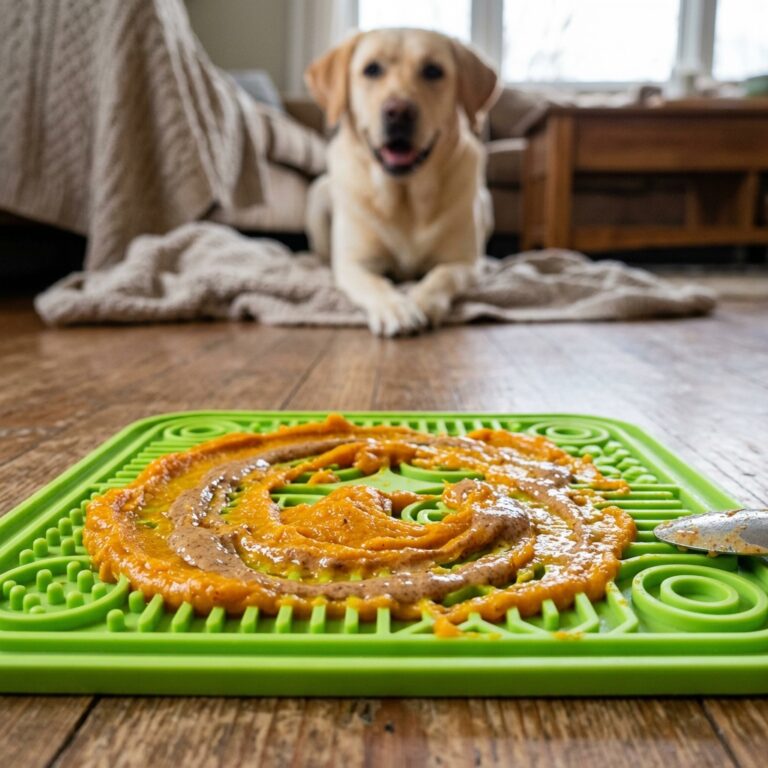 This Genius Almond Butter and Pumpkin Lick Mat Recipe Will Keep Your Dog Calm for Hours!